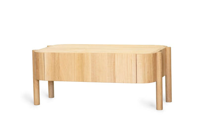 Kiko dębowy stolik kawowy z szufladami