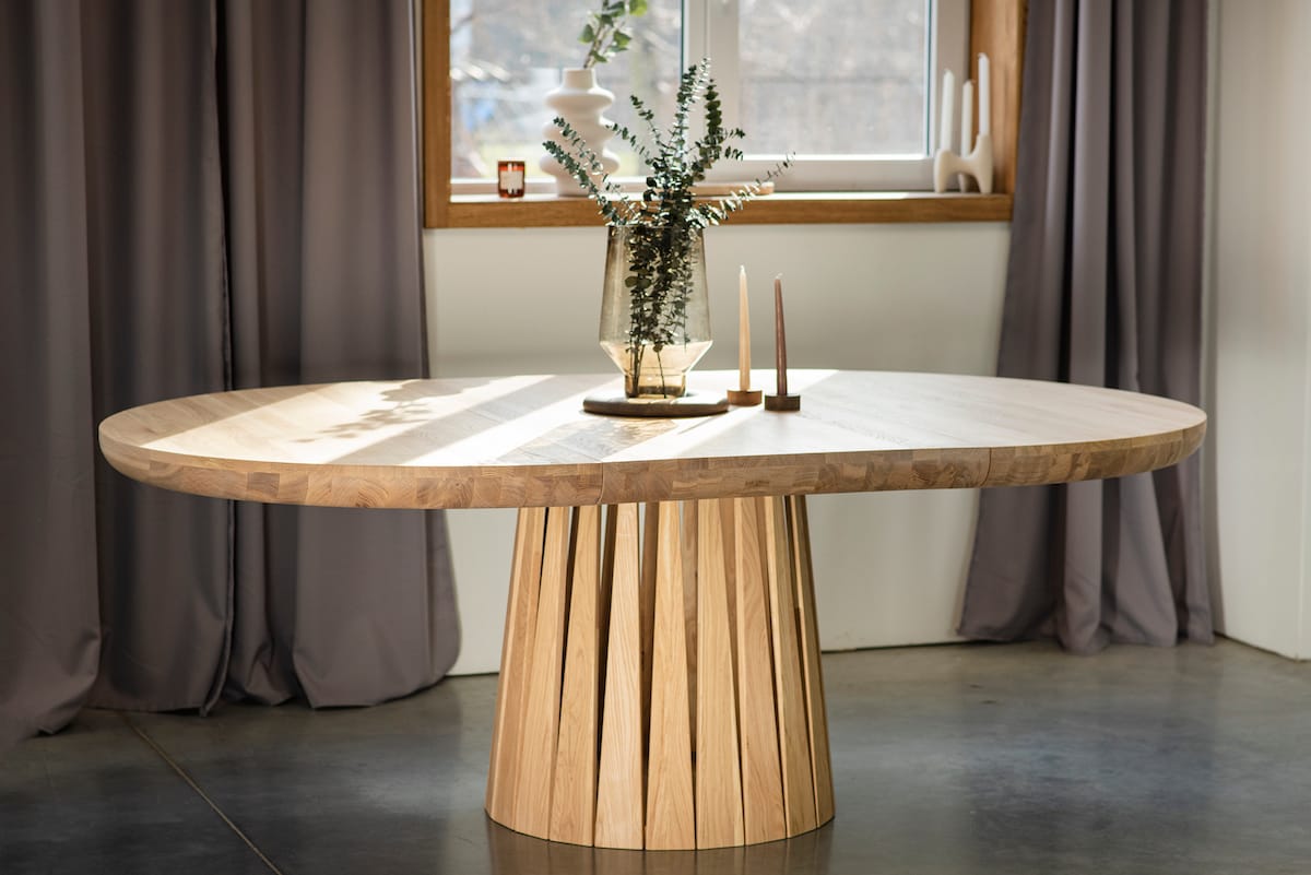 SOLE okrągły stół do jadalni- dębowy, elegancki