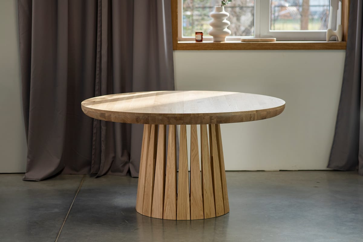 SOLE okrągły stół do jadalni- dębowy, elegancki